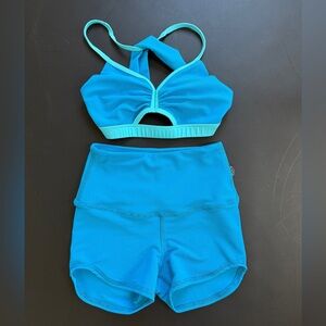 Blue Athletic Two-Piece Set